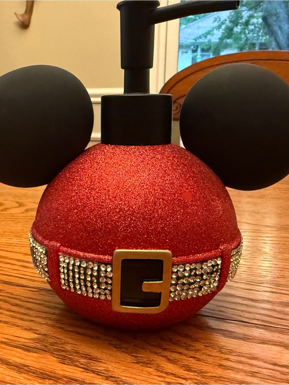 New! Santa Mickey Ear Soap Dispenser